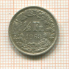 1/2 франка. Швейцария 1963г