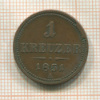 1 крейцер. Австрия 1851г