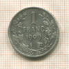 1 франк. Бельгия 1909г