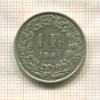1 франк. Швейцария 1961г