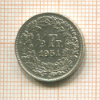 1/2 франка. Швейцария 1951г