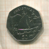 50 пенсов. Остров Мэн 1981г