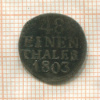 1/48 талера. Саксония 1803г