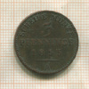 3 пфеннинга. Пруссия 1855г