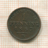 1 пфеннинг. Пруссия 1867г