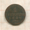 1 пфеннинг. Пруссия 1828г