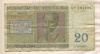 20 франков. Бельгия 1956г