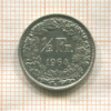 1/2 франка. Швейцария 1964г