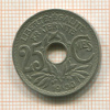 25 сантимов. Франция 1930г
