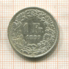 1 франк. Швейцария 1887г
