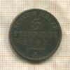 3 пфеннига. Пруссия 1863г