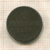 2 пфеннига. Саксония 1855г