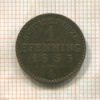1 пфеннинг. Пруссия 1853г