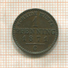1 пфеннинг. Пруссия 1871г