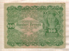 100 крон. Австро-Венгрия 1922г