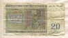 20 франков. Бельгия 1956г