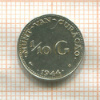 1/10 гульдена. Кюрасао 1944г