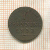 1 пфенниг. Пруссия 1839г