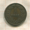 1 крейцер. Австрия 1881г