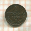 1 пфенниг. Ганновер 1863г