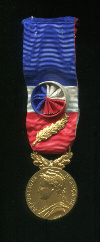 Золотая медаль министерства труда. Франция