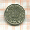 1/2 франка. Швейцария 1961г