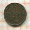 4 пфеннинга. Пруссия 1868г