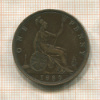 1 пенни. Великобритания 1889г