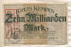 10000000000 марок. Германия 1923г