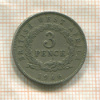 3 пенса. Британская Западная Африка 1946г