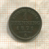 1 пфеннинг. Пруссия 1871г