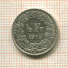 1/2 франка. Швейцария 1943г