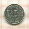 1/2 франка. Швейцария 1921г