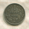 1 франк. Бельгия 1909г