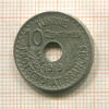 10 сантимов. Тунис 1919г