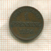 1 пфеннинг. Бавария 1870г