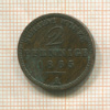 2 пфеннига. Саксен-Ваймар-Эйзенах 1865г