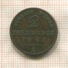 2 пфеннинга. Пруссия 1861г