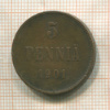 5 пенни 1901г