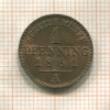 1 пфеннинг. Пруссия 1861г