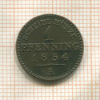 1 пфеннинг. Пруссия 1854г