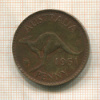 1 пенни. Австралия 1951г