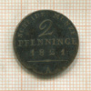 2 пфеннинга. Пруссия 1821г