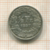 1/2 франка. Швейцария 1937г