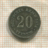 20 пфеннигов. Германия 1874г