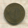 1 скиллинг. Дания 1856г