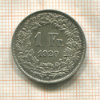 1 франк. Швейцария 1920г