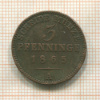 3 пфеннинга. Пруссия 1865г