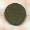 2 сантима. Франция 1920г
