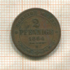 2 пфеннига. Саксония 1864г